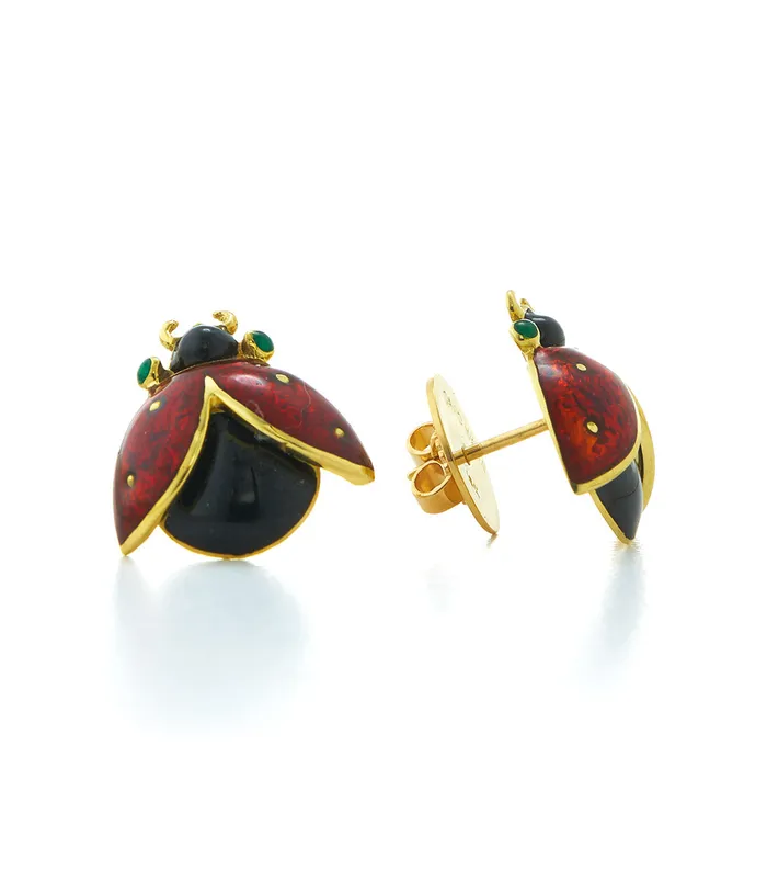 Earrings David Webb Ladybug Earrings