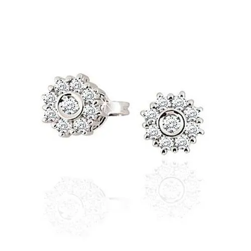 Earrings GB 130 Ct Round Cut Natural Earth Mined Diamond Stud Halo Earring 14K White Gold Earrings GB 130 Ct Round Cut Natural Earth Mined Diamond Stud Halo Earring 14K White Gold