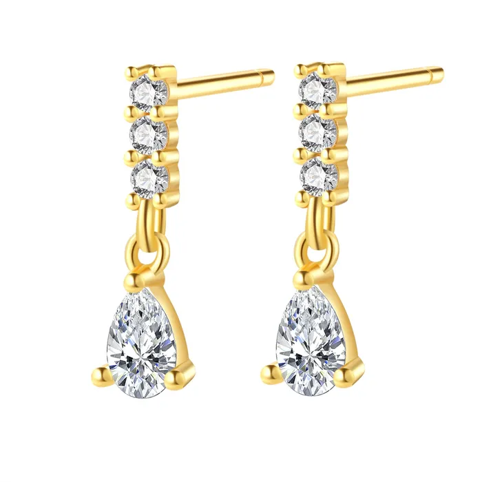 Earrings Gemstone Bar Drop Stud Earrings Sterling Silver Hey Happiness