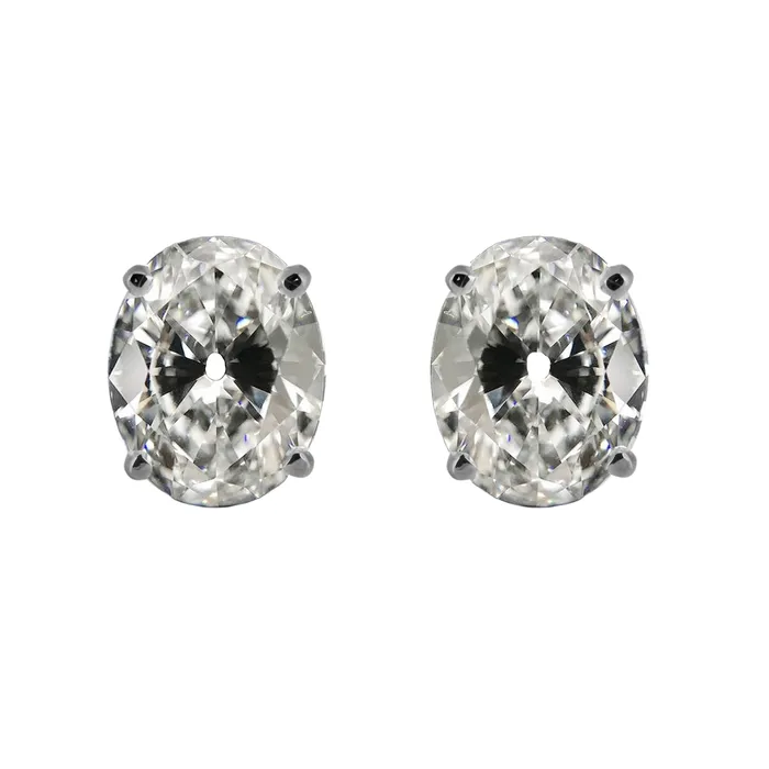 Earrings HarryChadEntcom Mined Diamond Halo Oval Old Cut Stud Earrings 8 Carats Ladies Jewelry Earrings HarryChadEntcom Mined Diamond Halo Oval Old Cut Stud Earrings 8 Carats Ladies Jewelry
