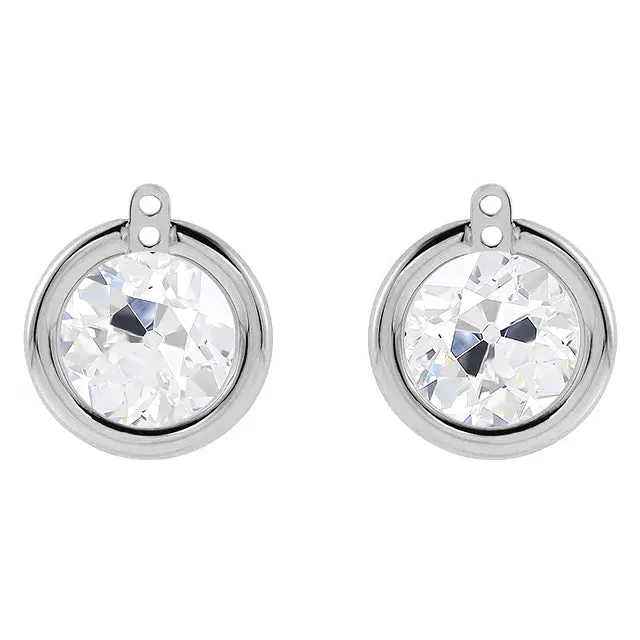 Earrings HarryChadEntcom Real Diamond Stud Earrings Bezel Set Round Old Mine Cut 4 Carats White Gold Earrings HarryChadEntcom Real Diamond Stud Earrings Bezel Set Round Old Mine Cut 4 Carats White Gold
