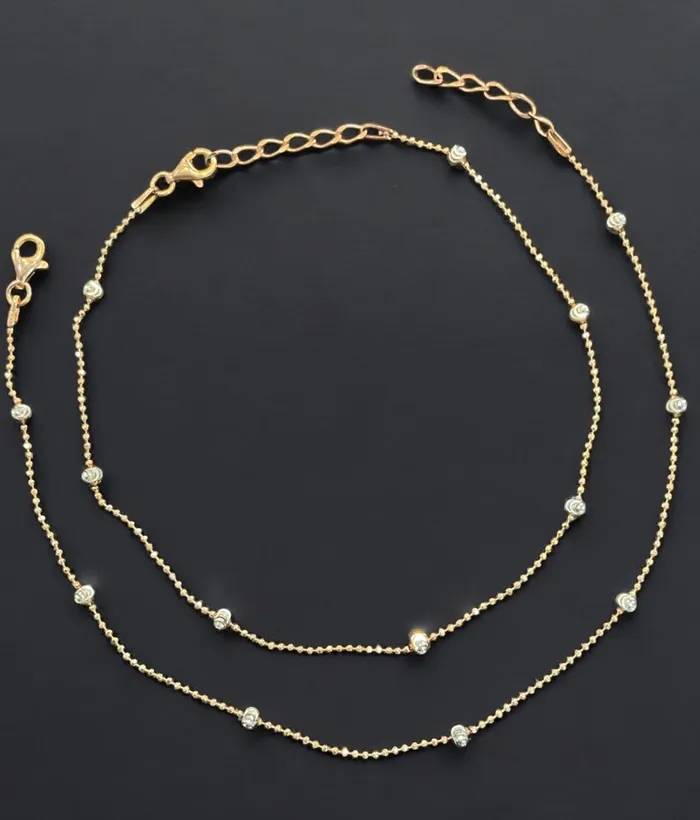 Earrings Imported The Glittering Chain Silver Rosegold Anklets