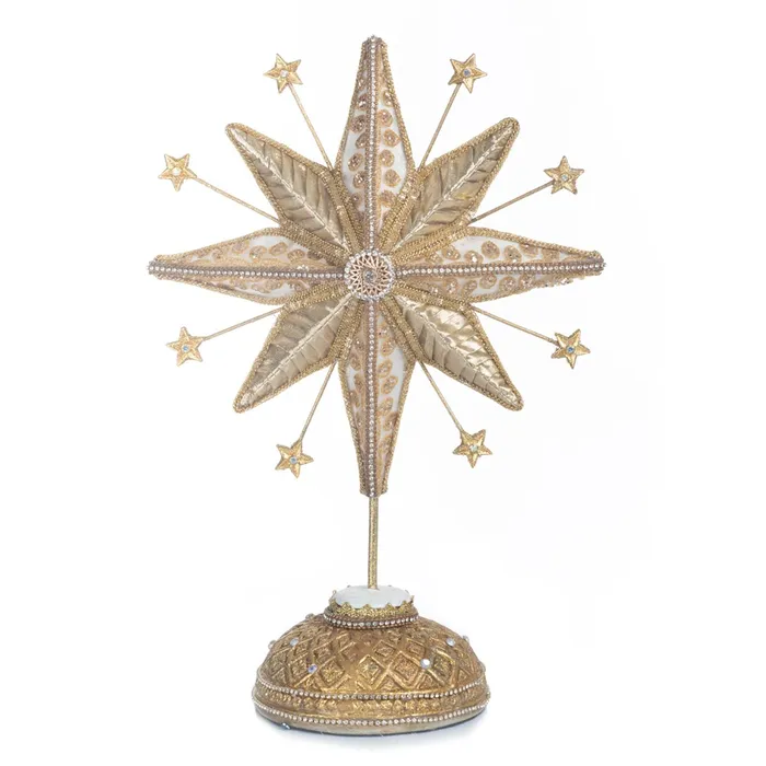 Earrings Katherines Collection Katherines Collection 2023 Golden Celestial Star Tabletop 13 Inches Gold Resin