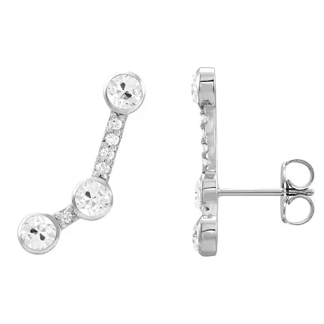 Earrings Natural Diamond Drop Earrings White Gold 350 Carats Round Old Mine Cut HarryChadEntcom Earrings Natural Diamond Drop Earrings White Gold 350 Carats Round Old Mine Cut HarryChadEntcom
