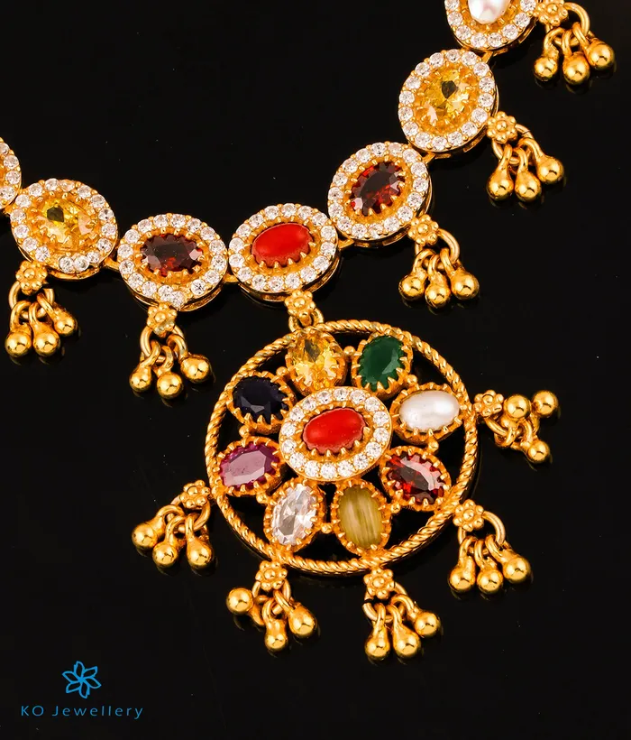 Earrings Silversmith The Ujjvala Silver Navratna Necklace Earrings