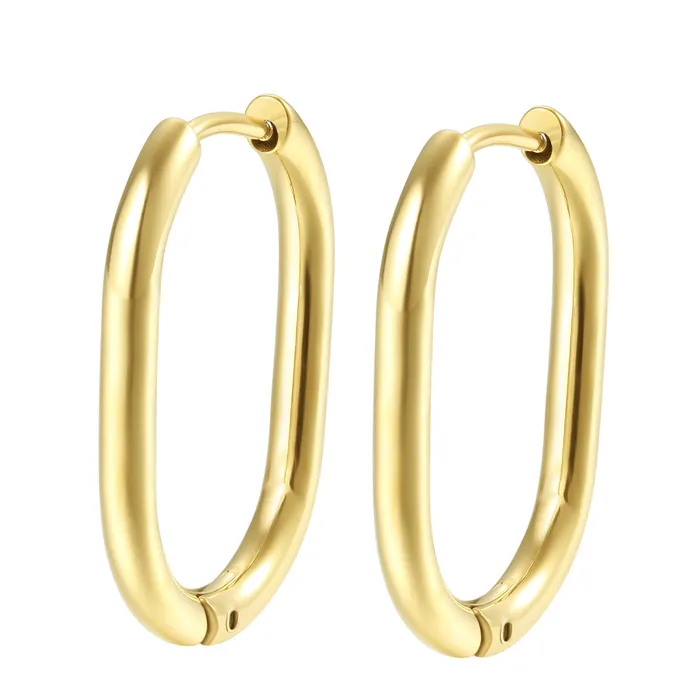 Earrings Thin Oval Hoop Earrings Hey Happiness