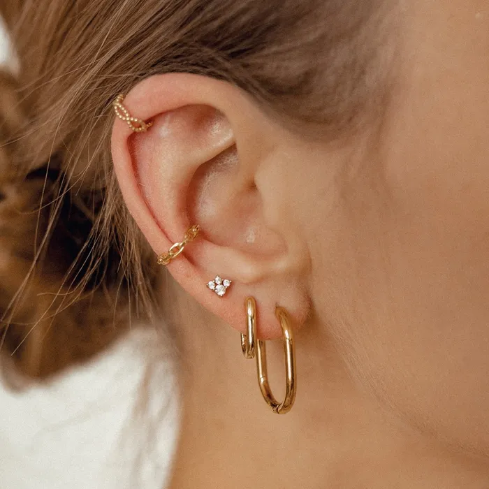 Earrings Thin Oval Hoop Earrings Hey Happiness