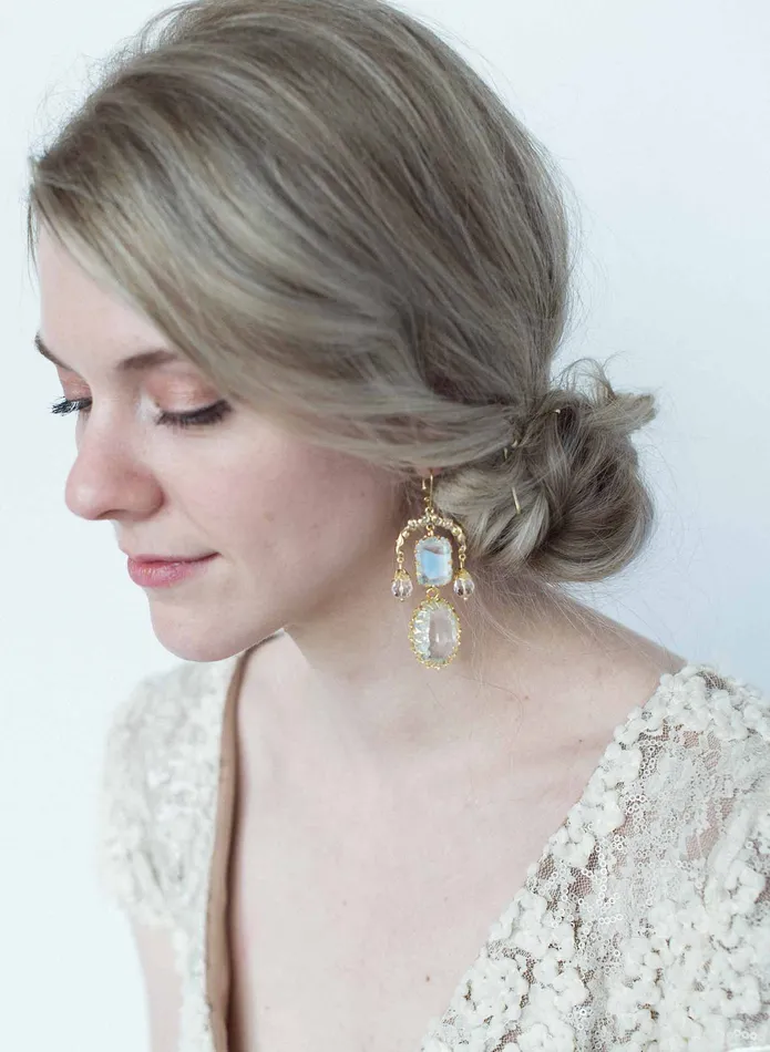 Earrings twigs honey Goddess chandelier earrings Style 9025