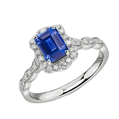 Emerald Solitaire Sapphire Ring With Accents Flower Style 3 Carats HarryChadEntcom Rings Emerald Solitaire Sapphire Ring With Accents Flower Style 3 Carats HarryChadEntcom Rings