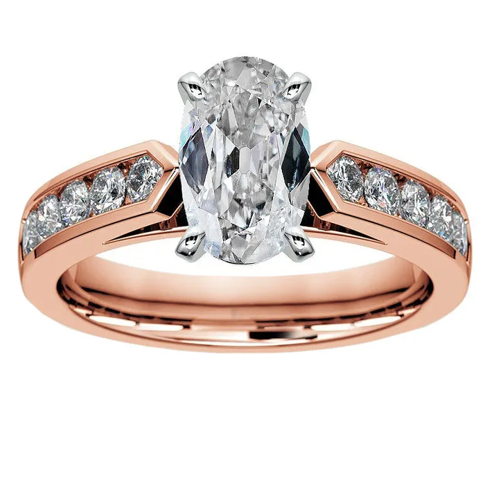 Engagement Ring Oval Old Mine Cut Real Natural Earth Mined Diamonds 675 Carats 14K Gold HarryChadEntcom Rings Engagement Ring Oval Old Mine Cut Real Natural Earth Mined Diamonds 675 Carats 14K Gold HarryChadEntcom Rings