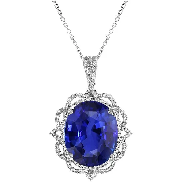 Fancy Solitaire Pendant Oval Dark Blue Sapphire Jewelry 4 Carats Gold HarryChadEntcom Necklaces Fancy Solitaire Pendant Oval Dark Blue Sapphire Jewelry 4 Carats Gold HarryChadEntcom Necklaces