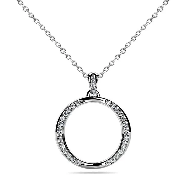GB 4 Ct Gorgeous Round Cut Natural Earth Mined Diamonds Circular Pendant Necklace White Gold Necklaces GB 4 Ct Gorgeous Round Cut Natural Earth Mined Diamonds Circular Pendant Necklace White Gold Necklaces