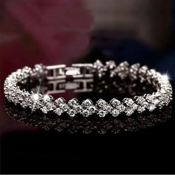 GB Bracelets 5 Carats Sparkling Round Cut Real Natural Earth Mined Diamonds Tennis Bracelet Gold White 14K GB Bracelets 5 Carats Sparkling Round Cut Real Natural Earth Mined Diamonds Tennis Bracelet Gold White 14K