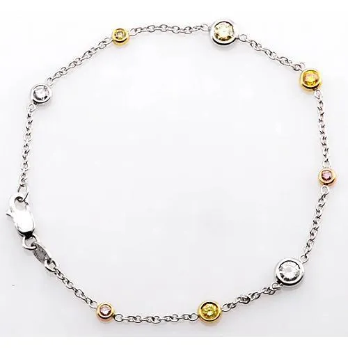GB Bracelets Pink Yellow Sapphire Natural Earth Mined Diamond Bracelet 295 Carats Women Jewelry GB Bracelets Pink Yellow Sapphire Natural Earth Mined Diamond Bracelet 295 Carats Women Jewelry