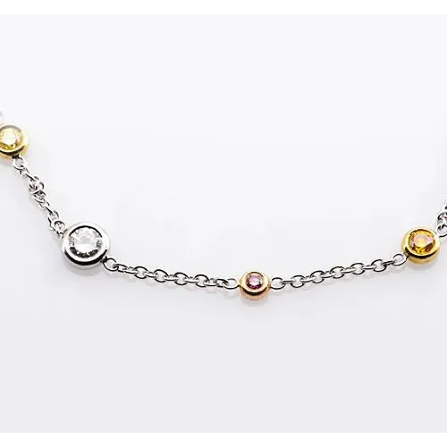 GB Bracelets Pink Yellow Sapphire Natural Earth Mined Diamond Bracelet 295 Carats Women Jewelry GB Bracelets Pink Yellow Sapphire Natural Earth Mined Diamond Bracelet 295 Carats Women Jewelry