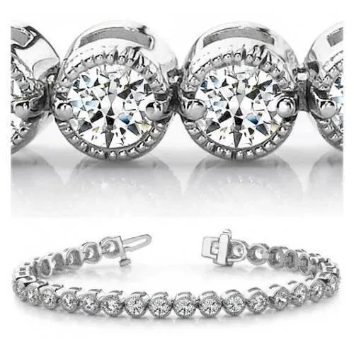GB Bracelets Vintage Inspired Natural Earth Mined Diamond Bracelet 20 Carat GB Bracelets Vintage Inspired Natural Earth Mined Diamond Bracelet 20 Carat