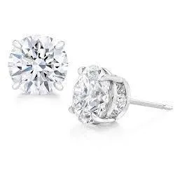 GB Earrings 170 Carats Solitaire Natural Earth Mined Diamond Studs Earring White Gold 14K GB Earrings 170 Carats Solitaire Natural Earth Mined Diamond Studs Earring White Gold 14K