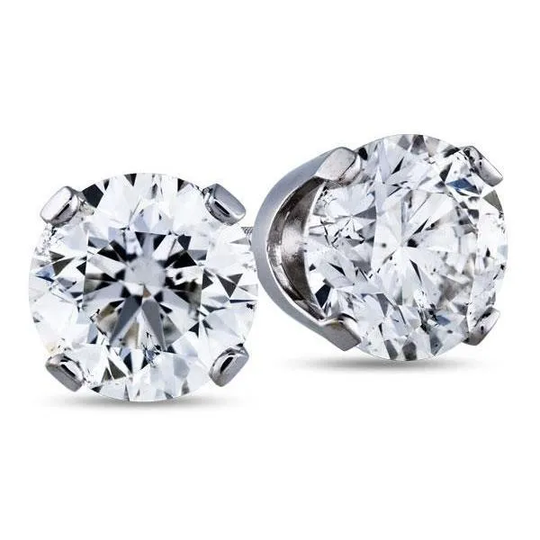 GB Earrings Big Sparkling Natural Earth Mined Diamond Stud Earrings G SI1 4 Carat White Gold 14K GB Earrings Big Sparkling Natural Earth Mined Diamond Stud Earrings G SI1 4 Carat White Gold 14K