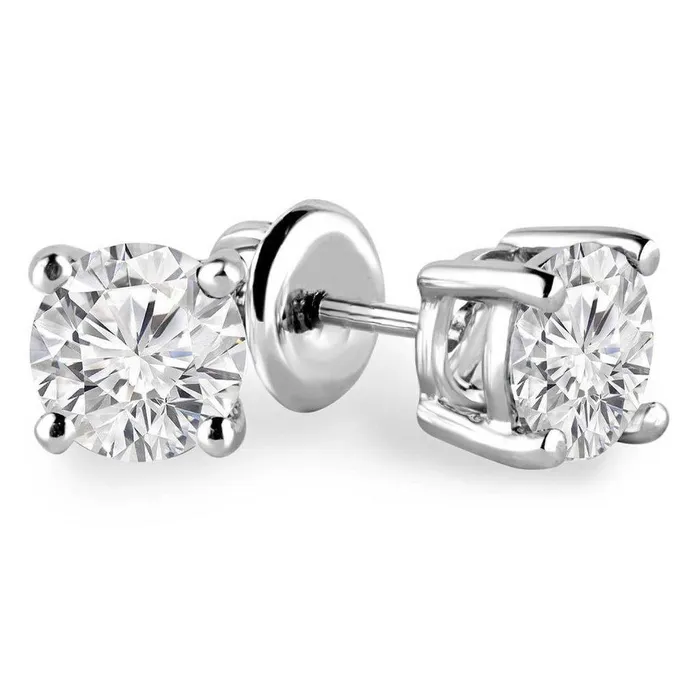 GB Earrings White Gold 14K Sparkling 4 Ct Round Cut Natural Earth Mined Diamonds Studs Earrings GB Earrings White Gold 14K Sparkling 4 Ct Round Cut Natural Earth Mined Diamonds Studs Earrings