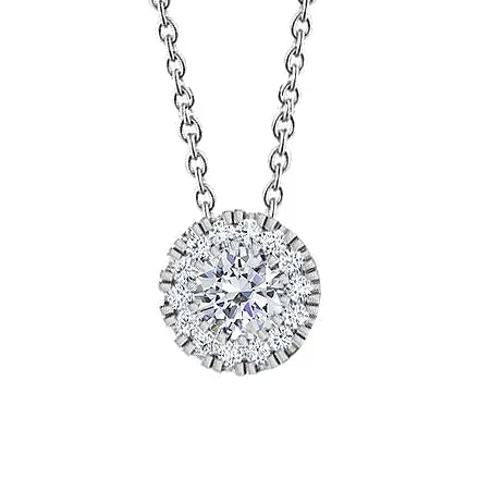 GB Necklaces Sparkling 139 Carats Natural Earth Mined Diamonds Pendant Necklace White Gold 14K GB Necklaces Sparkling 139 Carats Natural Earth Mined Diamonds Pendant Necklace White Gold 14K