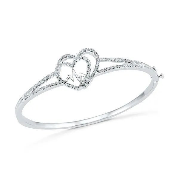 GB Rings 340 Ct Round Cut Natural Earth Mined Diamond Ladies Bangle 14K White Gold GB Rings 340 Ct Round Cut Natural Earth Mined Diamond Ladies Bangle 14K White Gold
