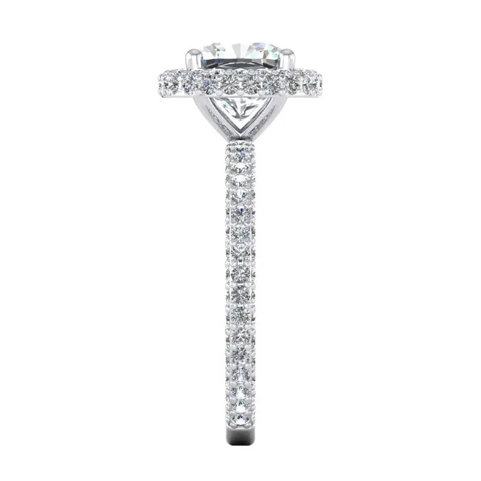 GB Rings 3 Ct Cushion Round Natural Earth Mined Diamonds Halo Engagement Ring New