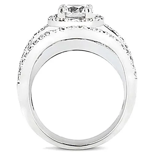 GB Rings Natural Earth Mined Diamond Halo Ring Engagement Ring White Gold 285 Carats GB Rings Natural Earth Mined Diamond Halo Ring Engagement Ring White Gold 285 Carats