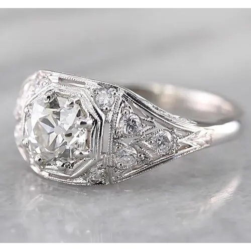 GB Rings Old Miner Real Natural Earth Mined Diamond Ring 2 Carats White Gold 14K GB Rings Old Miner Real Natural Earth Mined Diamond Ring 2 Carats White Gold 14K
