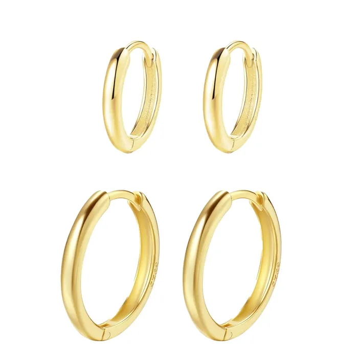 Grace Earring Set Sterling Silver Gold Hey Happiness Earrings