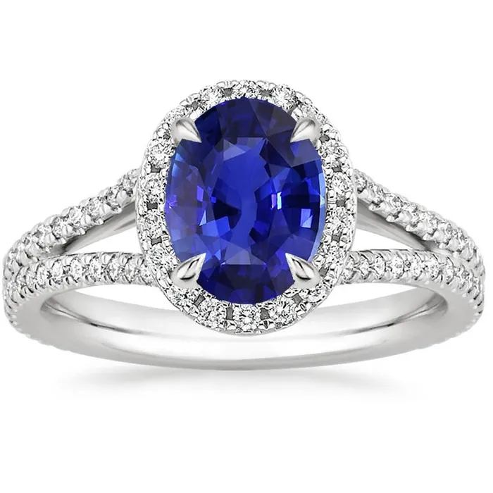 Halo Ring Oval Ceylon Sapphire Natural Earth Mined Diamonds V Split Shank 4 Carats HarryChadEntcom Rings Halo Ring Oval Ceylon Sapphire Natural Earth Mined Diamonds V Split Shank 4 Carats HarryChadEntcom Rings