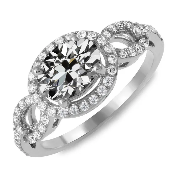 Halo Ring Round Oval Old Mine Cut Natural Earth Mined Diamond Split Shank 9 Carats HarryChadEntcom Rings Halo Ring Round Oval Old Mine Cut Natural Earth Mined Diamond Split Shank 9 Carats HarryChadEntcom Rings