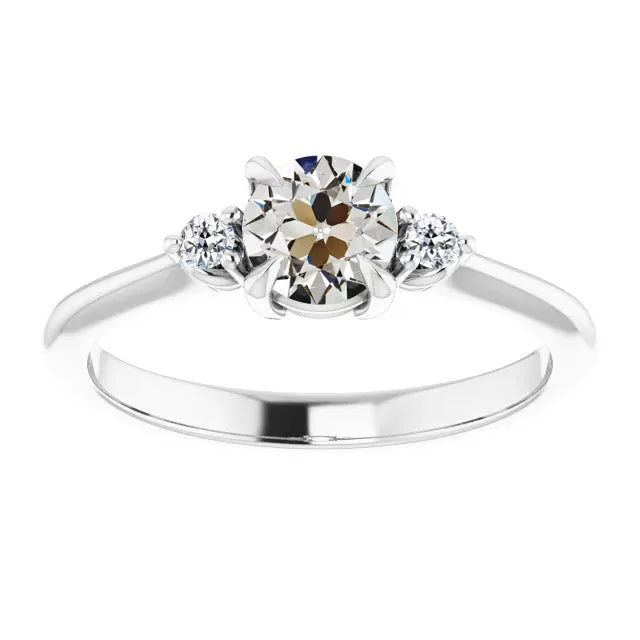HarryChadEntcom 3 Stone Ring Round Old Miner Genuine Natural Earth Mined Diamond Gold Basket Set 2 Carats Rings HarryChadEntcom 3 Stone Ring Round Old Miner Genuine Natural Earth Mined Diamond Gold Basket Set 2 Carats Rings