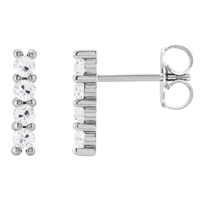 HarryChadEntcom 4 Stone Real Diamond Stud Earrings Round Old Miner 8 Carats White Gold Earrings HarryChadEntcom 4 Stone Real Diamond Stud Earrings Round Old Miner 8 Carats White Gold Earrings