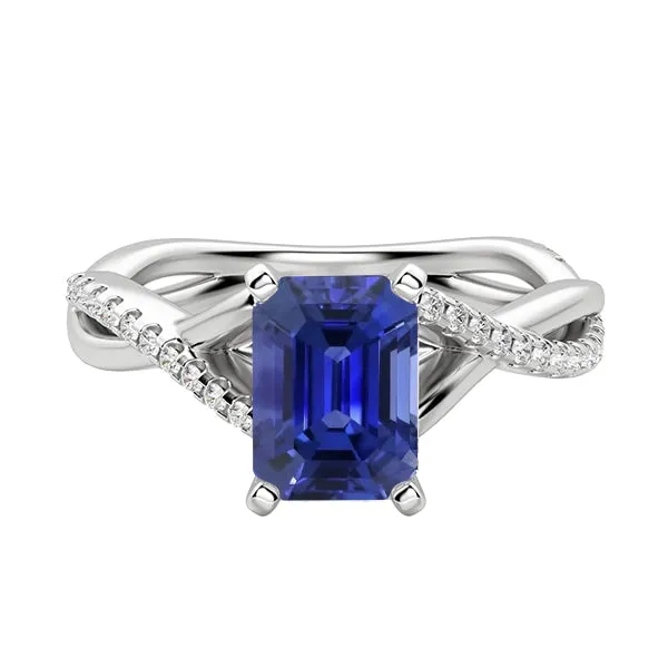 HarryChadEntcom Ceylon Sapphire Gemstone Ring Emerald Twisted Style 350 Carats Rings HarryChadEntcom Ceylon Sapphire Gemstone Ring Emerald Twisted Style 350 Carats Rings