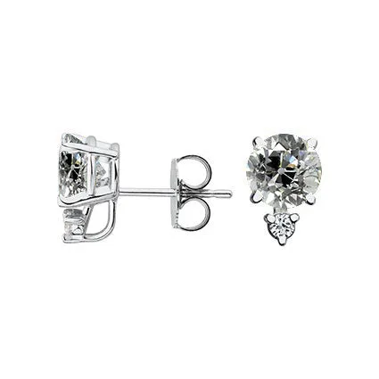 HarryChadEntcom Earrings 2 Stone Real Natural Earth Mined Diamond Studs Old Miner Earrings 250 Carats Push Backs HarryChadEntcom Earrings 2 Stone Real Natural Earth Mined Diamond Studs Old Miner Earrings 250 Carats Push Backs