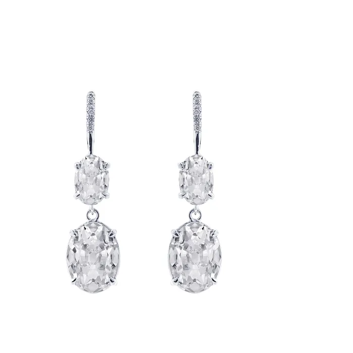 HarryChadEntcom Ladies Gold Genuine Natural Earth Mined Diamond Dangle Earrings Oval Shape Old Miner 550 Carats Earrings HarryChadEntcom Ladies Gold Genuine Natural Earth Mined Diamond Dangle Earrings Oval Shape Old Miner 550 Carats Earrings