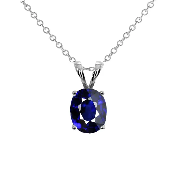 HarryChadEntcom Necklaces Solitaire Pendant Oval Gemstone With Double Bail Necklace 2 Carats HarryChadEntcom Necklaces Solitaire Pendant Oval Gemstone With Double Bail Necklace 2 Carats