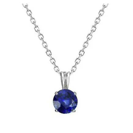 HarryChadEntcom PreStyled Sets Womens Solitaire Pendant Round Sri Lanka Sapphire Prong Set 1 Carat Gold HarryChadEntcom PreStyled Sets Womens Solitaire Pendant Round Sri Lanka Sapphire Prong Set 1 Carat Gold