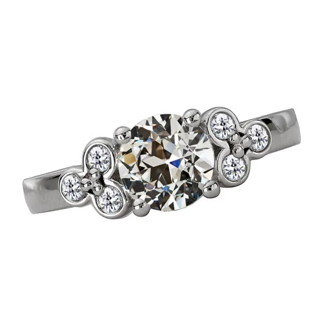 HarryChadEntcom Rings 250 Carats Round Old Mine Cut Four Prong White Gold Genuine Diamond Ring HarryChadEntcom Rings 250 Carats Round Old Mine Cut Four Prong White Gold Genuine Diamond Ring