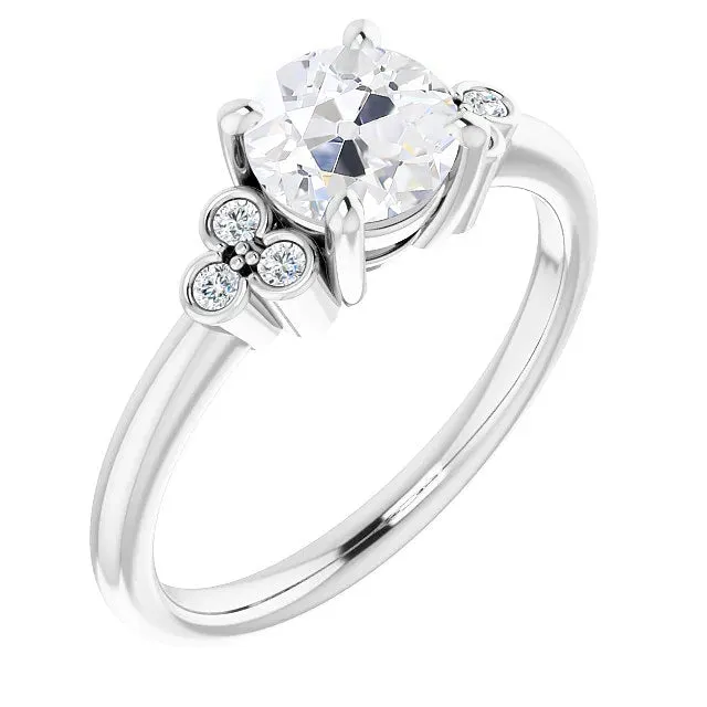 HarryChadEntcom Rings Anniversary Ring With Accents Old Mine Cut Genuine Natural Earth Mined Diamond 3 Carats Gold 14K HarryChadEntcom Rings Anniversary Ring With Accents Old Mine Cut Genuine Natural Earth Mined Diamond 3 Carats Gold 14K