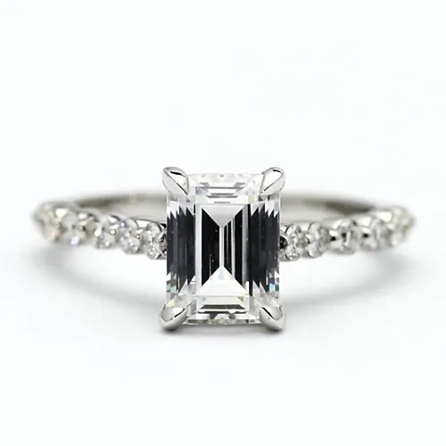 HarryChadEntcom Rings Emerald Natural Earth Mined Diamond Engagement Ring