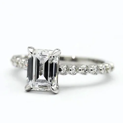 HarryChadEntcom Rings Emerald Natural Earth Mined Diamond Engagement Ring HarryChadEntcom Rings Emerald Natural Earth Mined Diamond Engagement Ring