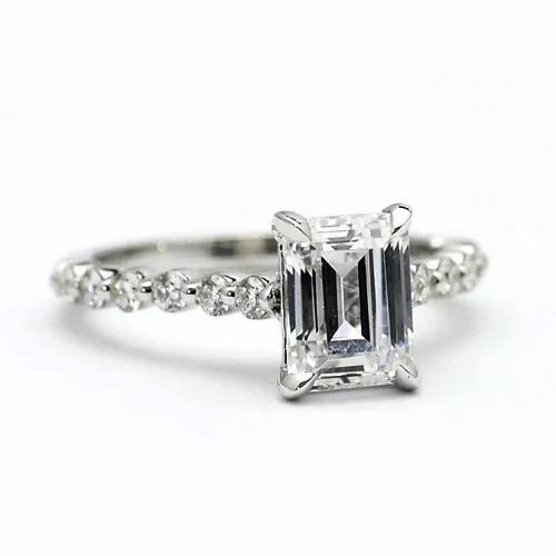 HarryChadEntcom Rings Emerald Natural Earth Mined Diamond Engagement Ring HarryChadEntcom Rings Emerald Natural Earth Mined Diamond Engagement Ring