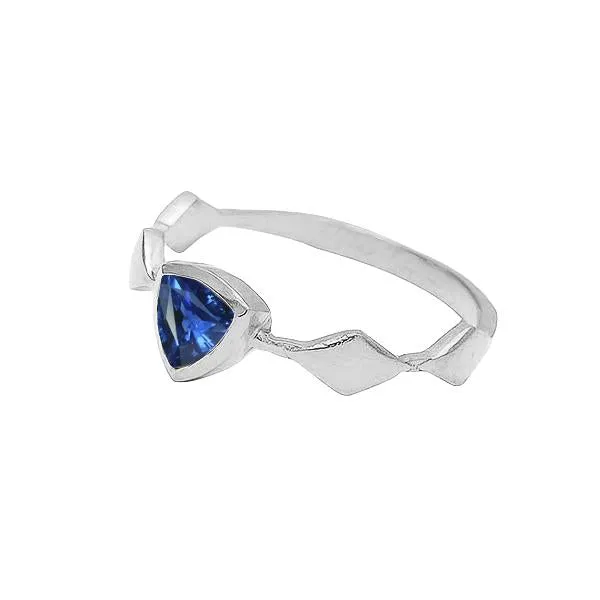 HarryChadEntcom Rings Engagement Solitaire Ring Trillion Bezel Set Blue Sapphire 1 Carat HarryChadEntcom Rings Engagement Solitaire Ring Trillion Bezel Set Blue Sapphire 1 Carat