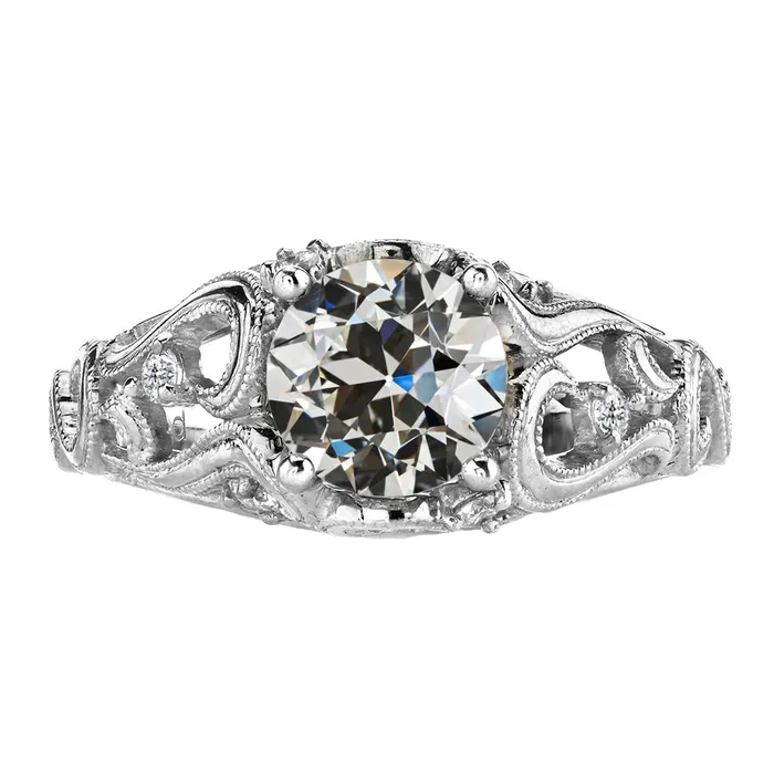 HarryChadEntcom Rings Genuine 3 Carats Old Mine Cut Natural Diamond Anniversary Ring Vintage Style HarryChadEntcom Rings Genuine 3 Carats Old Mine Cut Natural Diamond Anniversary Ring Vintage Style