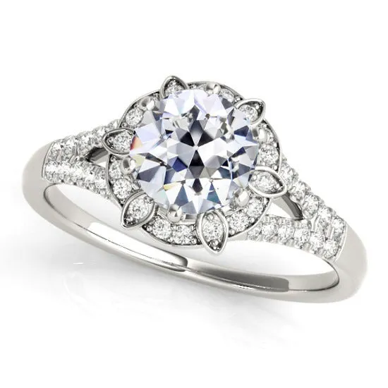 HarryChadEntcom Rings Halo Old Cut Natural Earth Mined Diamond Ring Star Style Split Shank 450 Carats HarryChadEntcom Rings Halo Old Cut Natural Earth Mined Diamond Ring Star Style Split Shank 450 Carats