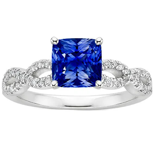 HarryChadEntcom Rings Natural Earth Mined Diamond Solitaire Ring With Accents 275 Carats Cushion Blue Sapphire HarryChadEntcom Rings Natural Earth Mined Diamond Solitaire Ring With Accents 275 Carats Cushion Blue Sapphire