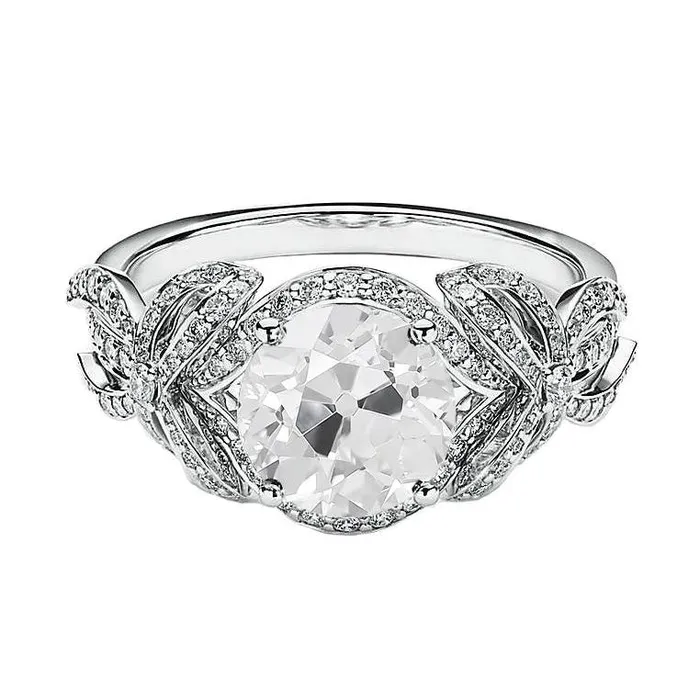 HarryChadEntcom Rings Round Old Miner Natural Earth Mined Diamond Ring Ribbon Style Pave Set 275 Carats HarryChadEntcom Rings Round Old Miner Natural Earth Mined Diamond Ring Ribbon Style Pave Set 275 Carats
