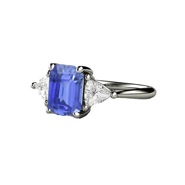 HarryChadEntcom Rings Three Stone Blue Sapphire Emerald Trillion Natural Earth Mined Diamond Ring 250 Carats HarryChadEntcom Rings Three Stone Blue Sapphire Emerald Trillion Natural Earth Mined Diamond Ring 250 Carats
