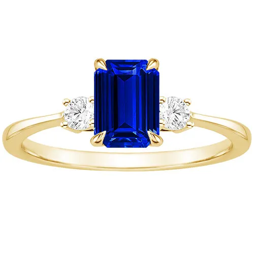 HarryChadEntcom Rings Yellow Gold Emerald 3 Stones Ring Blue Sapphire Natural Earth Mined Diamond 350 Carats HarryChadEntcom Rings Yellow Gold Emerald 3 Stones Ring Blue Sapphire Natural Earth Mined Diamond 350 Carats